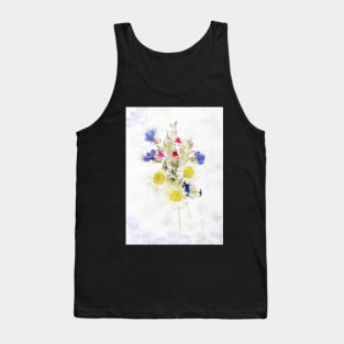 Pressed flowers in a display - Watercolour painting Tank Top